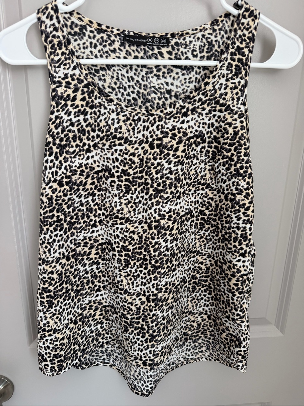 Atmosphere Beige & Black Leopard-Print Skirt. XS